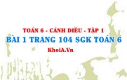 Bài 1 trang 104 SGK Toán 6 tập 1 Cánh Diều
